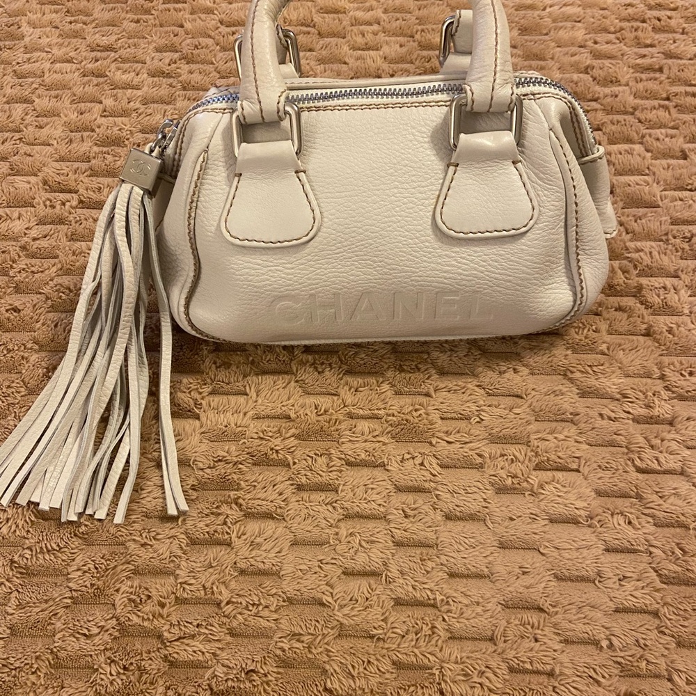 Chanel Cream Leather Women's Bag